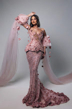 Rhosyn - full look side with flowing tulle
