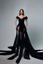 Glow of the Night - full look with chiffon panels flowing