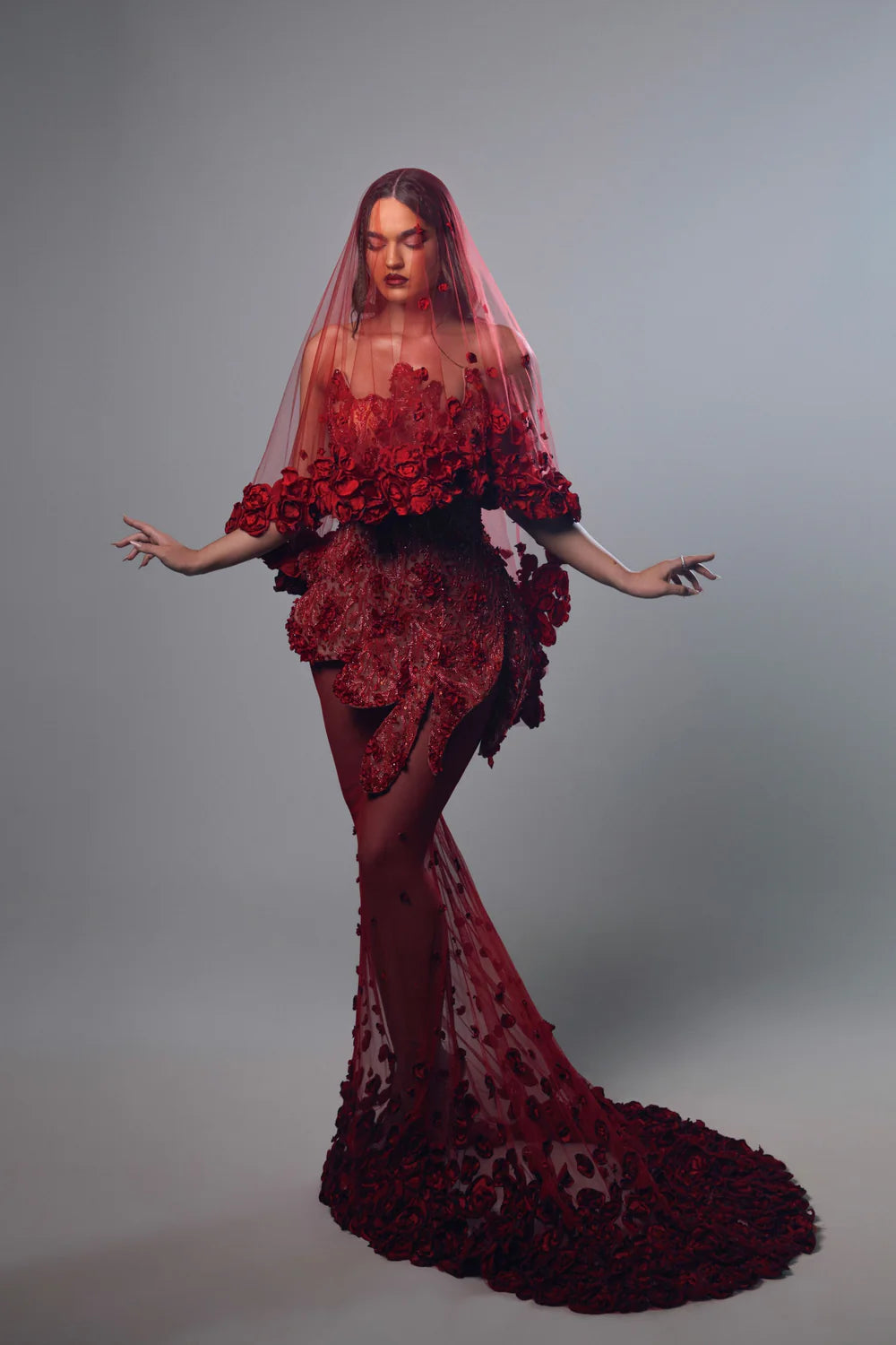 Phantom Bride - front view with veil