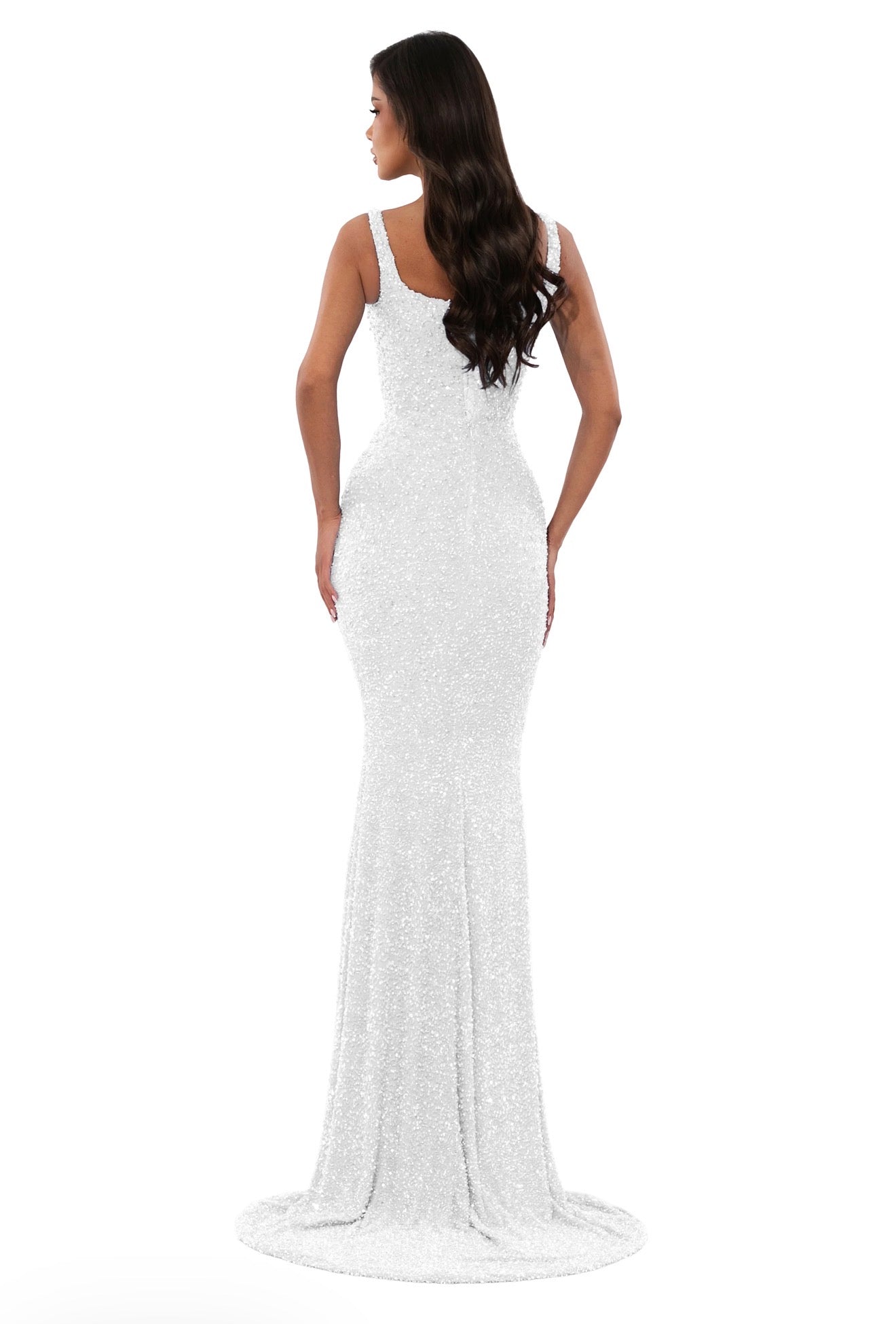 Crystal White Strap gown (PURCHASE)